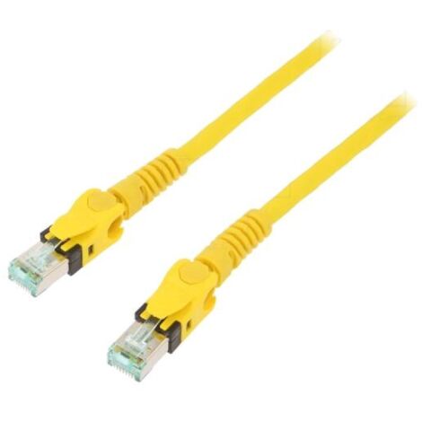Cable reseau RJ45 male S-FTP Cat 6a jaune - 5m