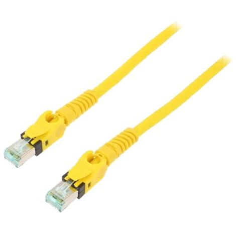 Cable reseau RJ45 male S-FTP cat 6a jaune - 5m