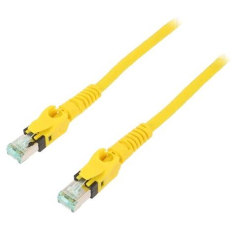 Cable reseau RJ45 male S-FTP Cat 6a jaune - 7.5m