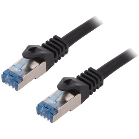 Cable reseau RJ45 male S-FTP Cat 6a noir- 0.25m