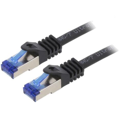 Cable reseau RJ45 male S-FTP Cat 6a noir - 0.25m
