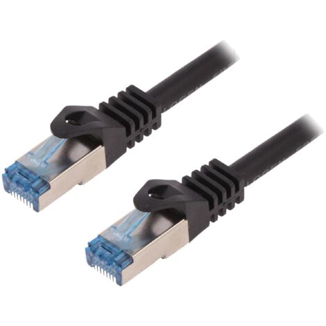 Cable reseau RJ45 male S-FTP Cat 6a noir - 10m