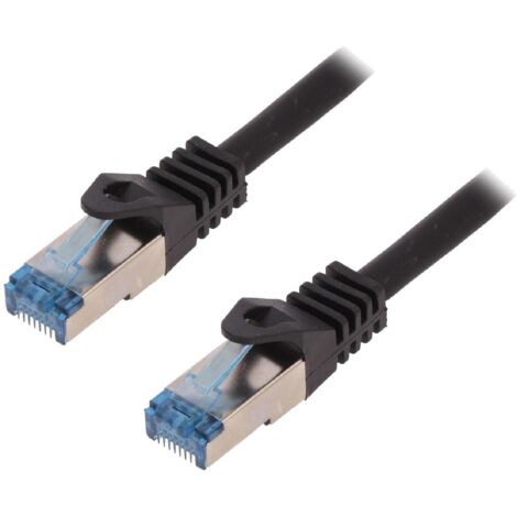 Cable reseau RJ45 male S-FTP Cat 6a noir- 20m