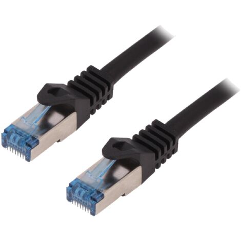 Cable reseau RJ45 male S-FTP Cat 6a noir- 20m