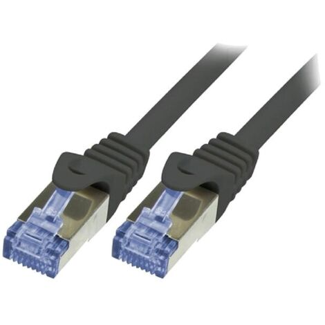 Cable reseau RJ45 male S-FTP Cat 6a noir- 2m