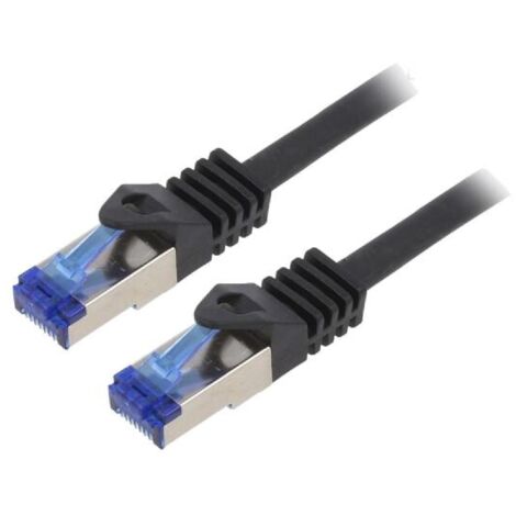 Cable reseau RJ45 male S-FTP Cat 6a noir- 2m