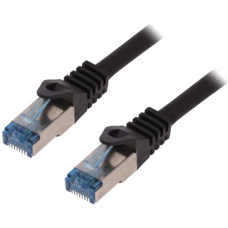 Cable reseau RJ45 male S-FTP Cat 6a noir- 30m