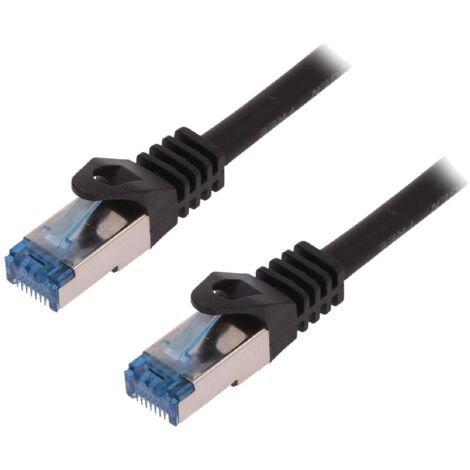 Cable reseau RJ45 male S-FTP Cat 6a noir- 50m