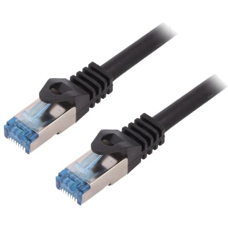 Cable reseau RJ45 male S-FTP Cat 6a noir- 5m
