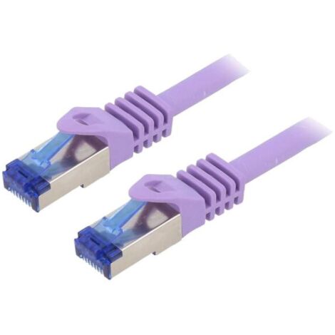 Cable reseau RJ45 male S-FTP Cat 6a violet - 0.25m
