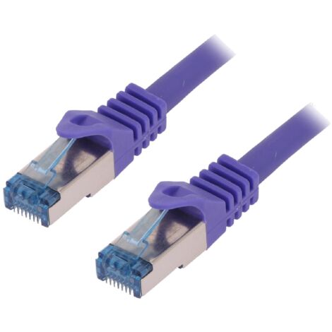 Cable reseau RJ45 male S-FTP Cat 6a violet- 1m