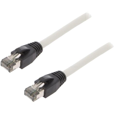 Cable reseau RJ45 male S-FTP Cat 8.1 gris- 0.5m