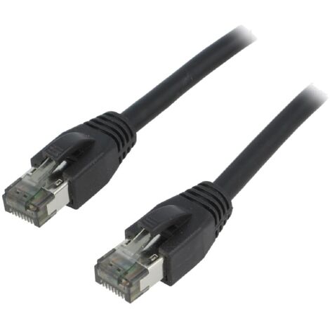 Cable reseau RJ45 male S-FTP Cat 8.1 noir- 1.5m