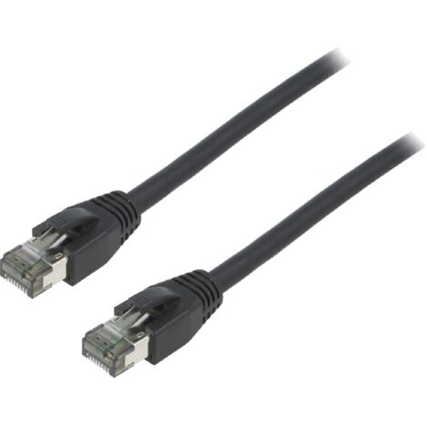 Cable reseau RJ45 male S-FTP Cat 8.1 noir- 2m