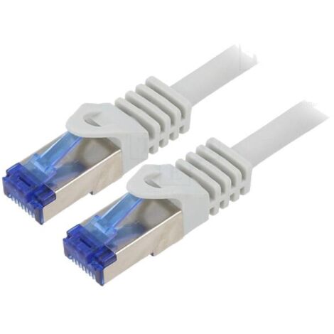 Cable reseau RJ45 male S-FTP Cat.6a gris - 2m