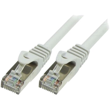 Cable reseau RJ45 male SF-UTP Cat.5e gris- 15m