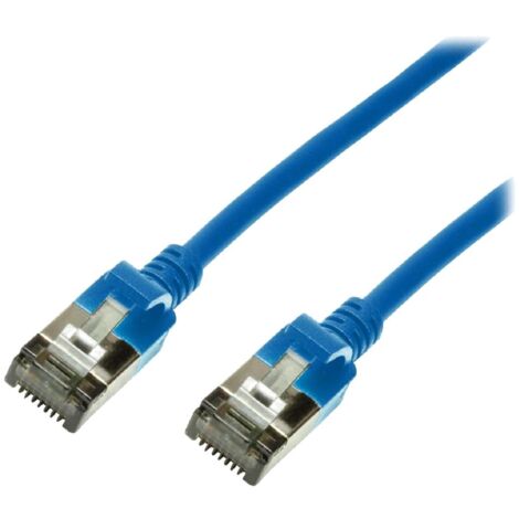 Cable reseau RJ45 male U-FTP Cat 6a bleu - 0.5m