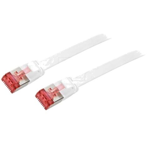 Cable reseau RJ45 male U-FTP Cat.6 blanc- 0.25m