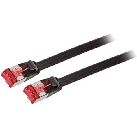 Cable reseau RJ45 male U-FTP Cat.6 noir- 0.5m