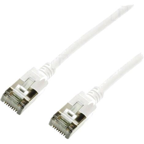Cable reseau RJ45 male U-FTP Cat.6a blanc - 0.3m