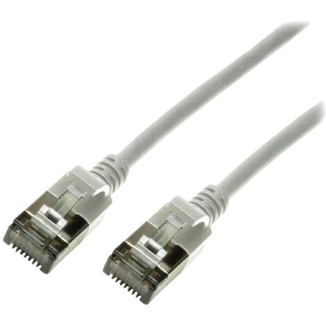 Cable reseau RJ45 male U-FTP Cat.6a gris - 0.3m