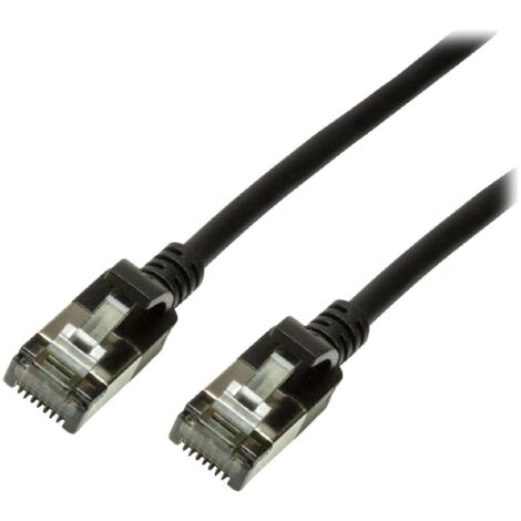 Cable reseau RJ45 male U-FTP Cat.6a noir - 3m