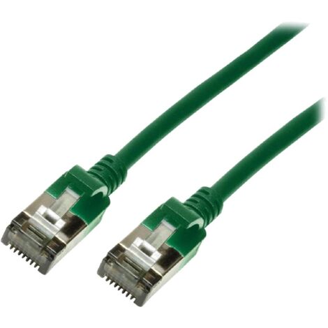 Cable reseau RJ45 male U-FTP Cat.6a vert - 3m