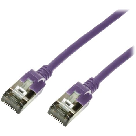 Cable reseau RJ45 male U-FTP Cat.6a violet - 5m