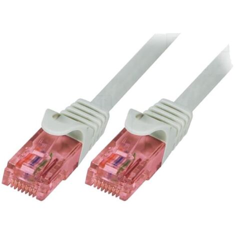 Cable reseau RJ45 male U-UTP Cat 6 blanc- 5m
