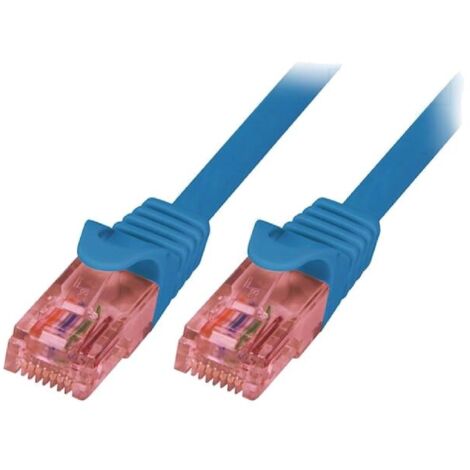 Cable reseau RJ45 male U-UTP Cat 6 bleu- 5m