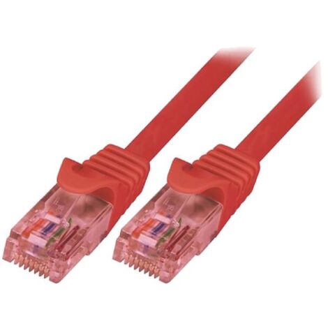 Cable reseau RJ45 male U-UTP Cat 6 rouge- 0.5m