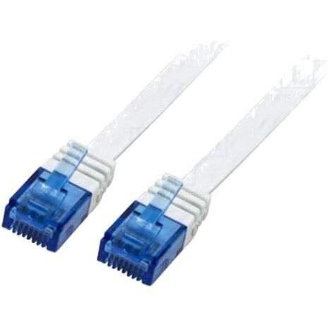 Cable reseau RJ45 male U-UTP Cat.5e blanc- 5m