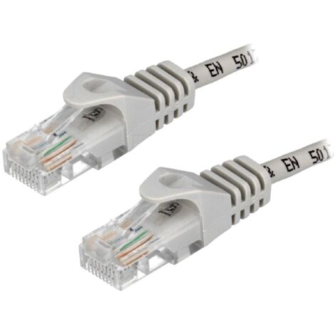 Cable reseau RJ45 male U-UTP Cat.5e gris - 0.5m