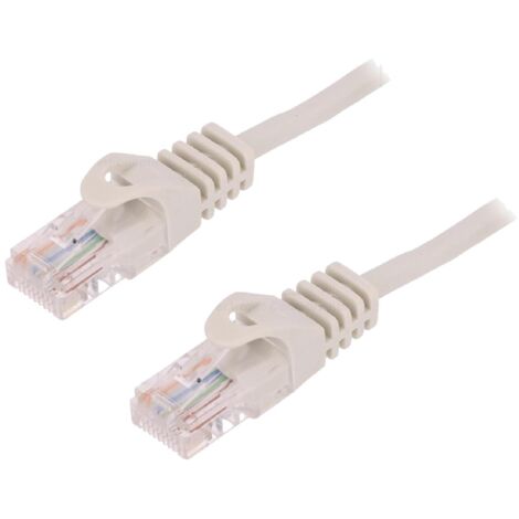 Cable reseau RJ45 male U-UTP Cat.5e gris- 1.5m