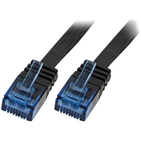 Cable reseau RJ45 male U-UTP Cat.5e noir- 20m