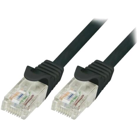 Cable reseau RJ45 male U-UTP Cat.5e noir- 5m