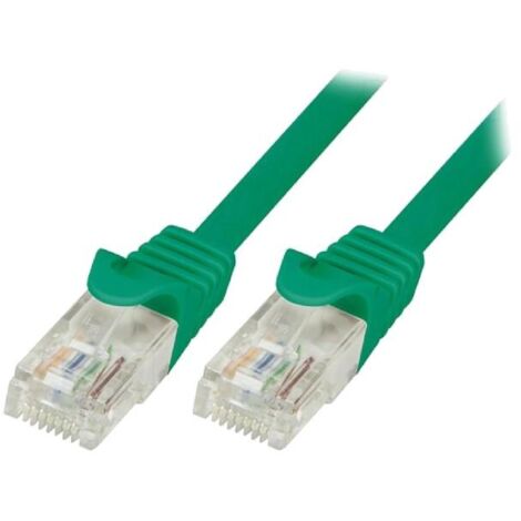 Cable reseau RJ45 male U-UTP Cat.5e vert- 3m