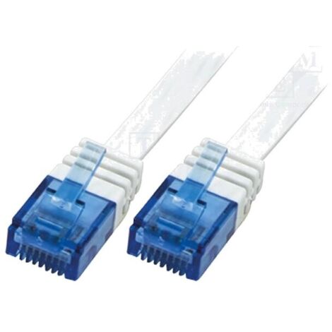 Cable reseau RJ45 male U-UTP Cat.6 blanc - 2m