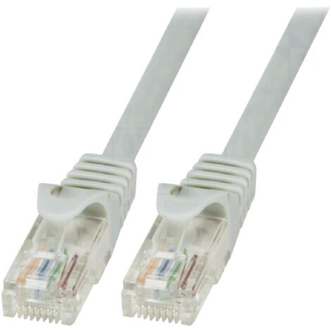 Cable reseau RJ45 male U-UTP Cat.6 gris- 0.25m