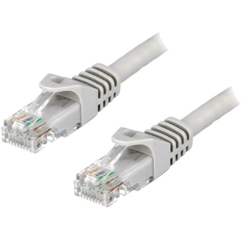 Cable reseau RJ45 male U-UTP Cat.6 gris - 20m