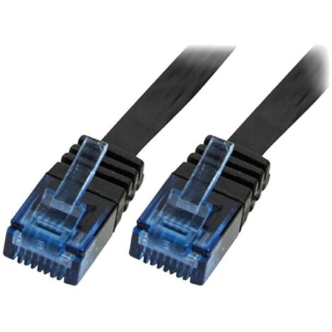Cable reseau RJ45 male U-UTP Cat.6 noir- 1m