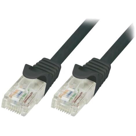 Cable reseau RJ45 male U-UTP Cat.6 noir- 2m