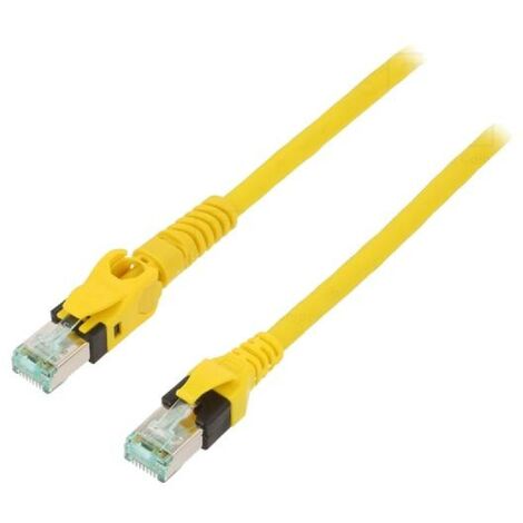 Cable reseau RJ45 Prise male SFTP Cat 6 jaune 20m - 1 prise RJ45 mobile