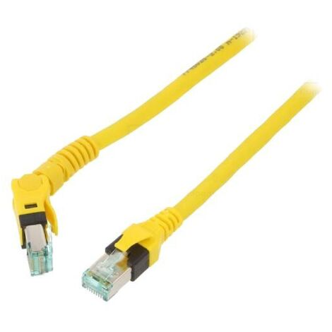 Cable reseau RJ45 Prise male SFTP Cat 6 jaune 2m - 1 prise RJ45 mobile