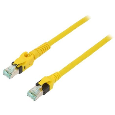 Cable reseau RJ45 Prise male SFTP Cat 6 jaune 5m - 1 prise RJ45 mobile
