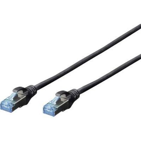 Câble réseau RJ45 SF/UTP, Cat. 5e droit Digitus - [1x RJ45 mâle - 1x RJ45 mâle] - 3.00 m - noir - DK-1531-030/BL R45913