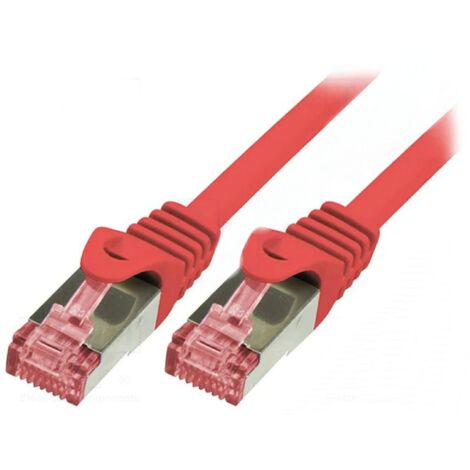 Cable reseau rouge 7.50m SFTP blinde RJ45 cat6