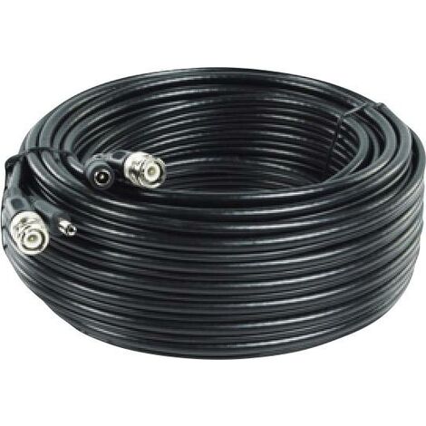 Câble RG59 de 50 m prêt à être raccordé avec câble séparé pour 12 V/DC A089041