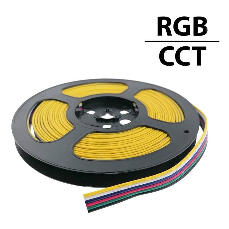 

Barcelona Led - Cable RGB+CCT conector para iluminación LED RGB+CCT 12-24V | 6 metros