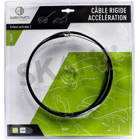 Câble Rigide Avec Z Et Gaine Plastifiée, Embout Serti. L Gaine: 1670mm, L Câble: 1800mm. (sous Coque).